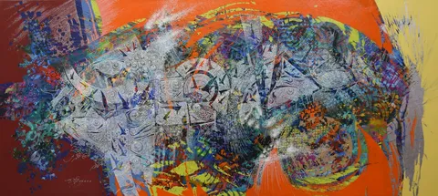 ENGİN KORKMAZ — “İsimsiz”, 2016 "İsimsiz" eseri ENGİN KORKMAZ tarafından 2016 yılında 80x180 cm ölçülerinde Tuval üzeri akrilik boya tekniği ile yapılmıştır.