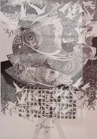 ENGİN KORKMAZ — “İsimsiz”, 2015 "İsimsiz" eseri ENGİN KORKMAZ tarafından 2015 yılında 42x30 cm ölçülerinde Kağıt üzeri kara kalem tekniği ile yapılmıştır.