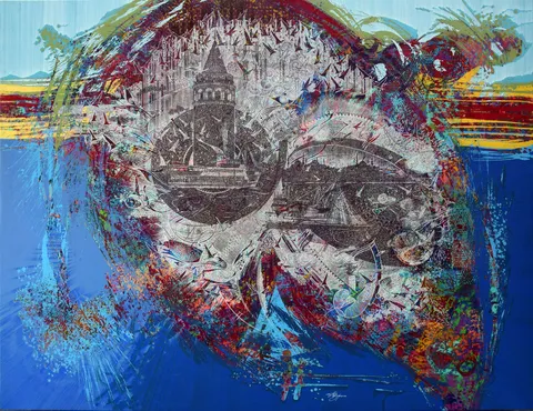 ENGİN KORKMAZ — “İsimsiz”, 2017 "İsimsiz" eseri ENGİN KORKMAZ tarafından 2017 yılında 180x240 cm ölçülerinde Tuval üzeri akrilik boya tekniği ile yapılmıştır.