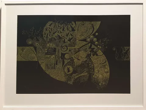 "İsimsiz" eseri ENGİN KORKMAZ tarafından 50x70 cm ölçülerinde Kağıt üzeri karışık teknik tekniği ile yapılmıştır.