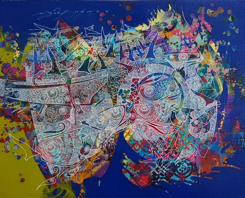 ENGİN KORKMAZ — “İsimsiz”, 2016 "İsimsiz" eseri ENGİN KORKMAZ tarafından 2016 yılında 40x50 cm ölçülerinde Tuval üzeri akrilik boya tekniği ile yapılmıştır.