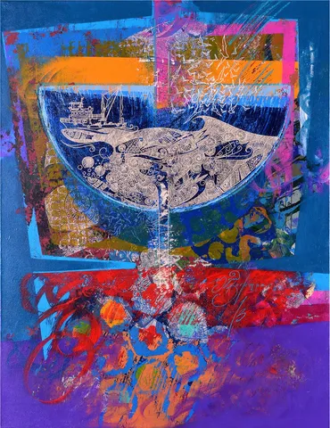 "İsimsiz" eseri ENGİN KORKMAZ tarafından 2013 yılında 92x73 cm ölçülerinde Tuval üzeri akrilik boya tekniği ile yapılmıştır.
