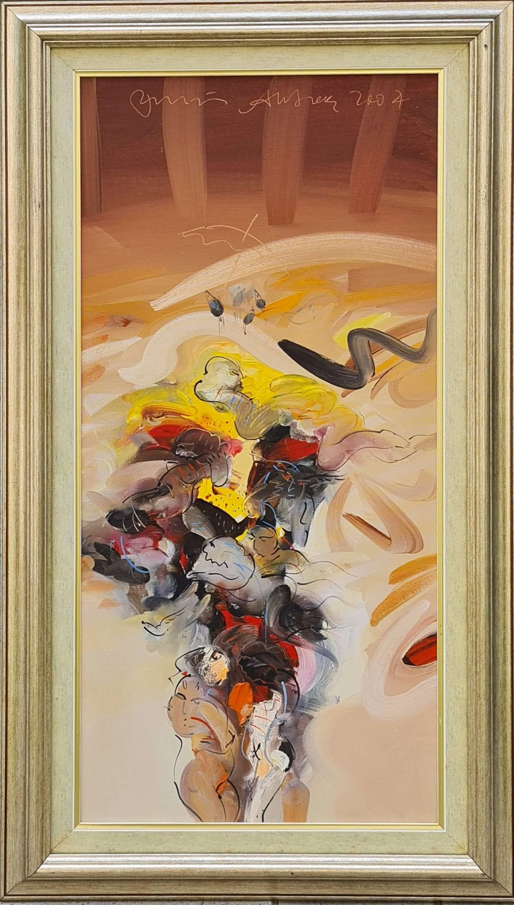 "İsimsiz" eseri ENİS AKTAŞ tarafından 2004 yılında 75x35 cm ölçülerinde Tuval üzeri yağlı boya tekniği ile yapılmıştır.