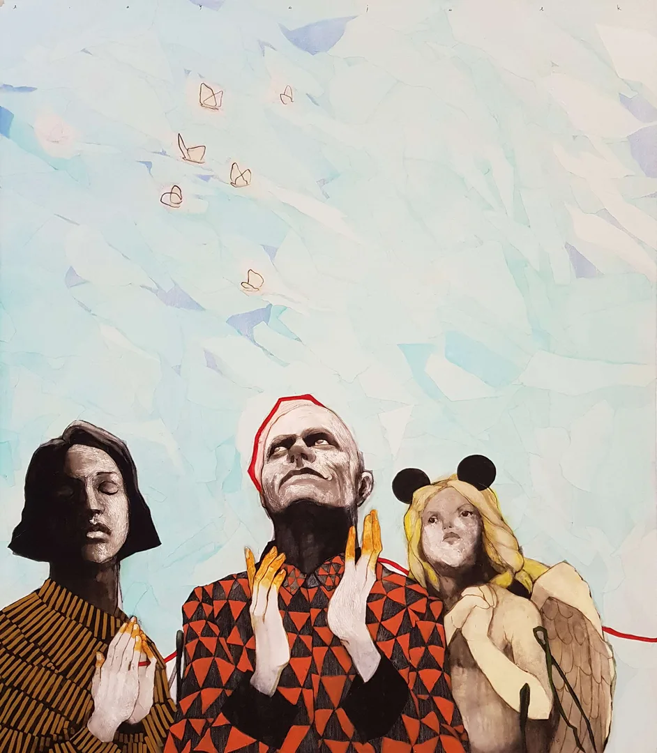 yakınlaştır "Yarın Öleceğim" eseri ERCAN AYÇİÇEK tarafından 2015 yılında 140x116 cm ölçülerinde Tuval üzeri akrilik boya tekniği ile yapılmıştır.