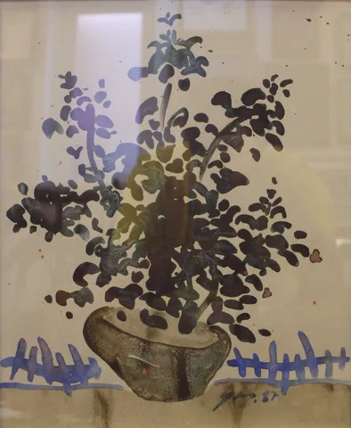 ERDAL AYGENÇ — “İsimsiz”, 1987 "İsimsiz" eseri ERDAL AYGENÇ tarafından 1987 yılında 35x29 cm ölçülerinde Kağıt üzeri sulu boya tekniği ile yapılmıştır.