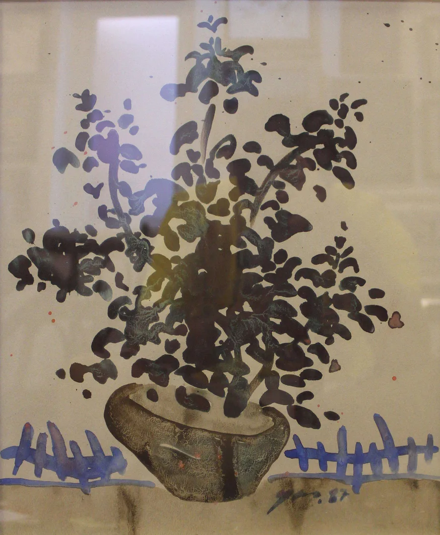 "İsimsiz" eseri ERDAL AYGENÇ tarafından 1987 yılında 35x29 cm ölçülerinde Kağıt üzeri sulu boya tekniği ile yapılmıştır.