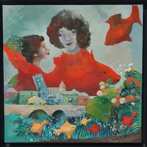 "İsimsiz" eseri EROL PELİOĞLU tarafından 60x60 cm ölçülerinde Tuval üzeri yağlı boya tekniği ile yapılmıştır.