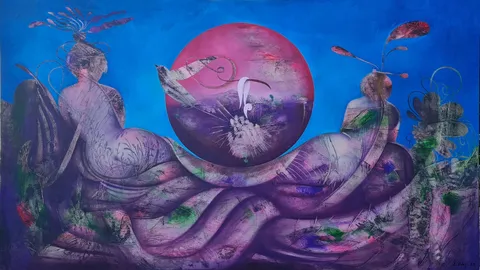ERTUĞRUL ATEŞ — “İsimsiz”, 2023 "İsimsiz" eseri ERTUĞRUL ATEŞ tarafından 2023 yılında 140x240 cm ölçülerinde Tuval üzeri yağlı boya tekniği ile yapılmıştır.