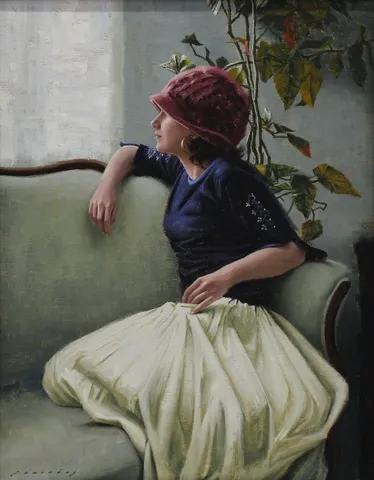 "Yağmuru Dinlerken" eseri FATİH KARAKAŞ tarafından 50x40 cm ölçülerinde Tuval üzeri yağlı boya tekniği ile yapılmıştır.