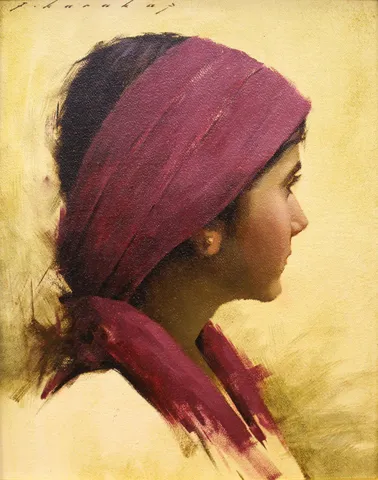 "İsimsiz" eseri FATİH KARAKAŞ tarafından 24x19 cm ölçülerinde Duralit üzeri yağlı boya tekniği ile yapılmıştır.