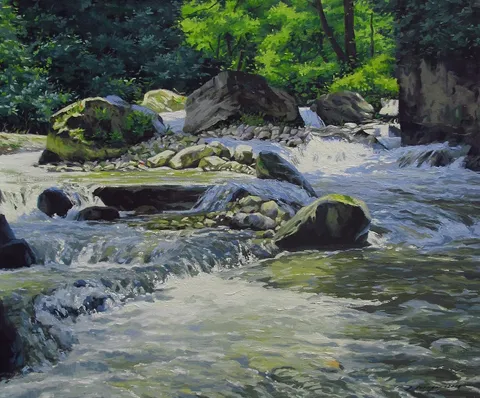 "Su" eseri FATİH KARAKAŞ tarafından 2014 yılında 50x60 cm ölçülerinde Tuval üzeri yağlı boya tekniği ile yapılmıştır.