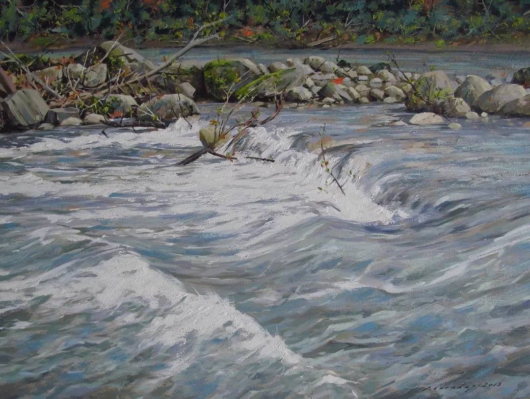 "Su" eseri FATİH KARAKAŞ tarafından 2013 yılında 45x60 cm ölçülerinde Tuval üzeri yağlı boya tekniği ile yapılmıştır.