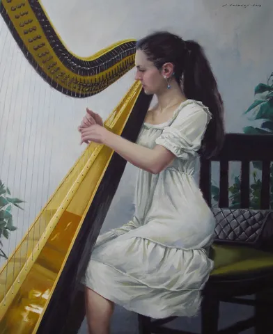 "Arp" eseri FATİH KARAKAŞ tarafından 2015 yılında 80x65 cm ölçülerinde Tuval üzeri yağlı boya tekniği ile yapılmıştır.