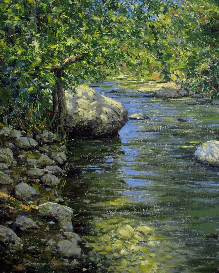 "Perre Deresi" eseri FATİH KARAKAŞ tarafından 2017 yılında 50x40 cm ölçülerinde Tuval üzeri yağlı boya tekniği ile yapılmıştır.