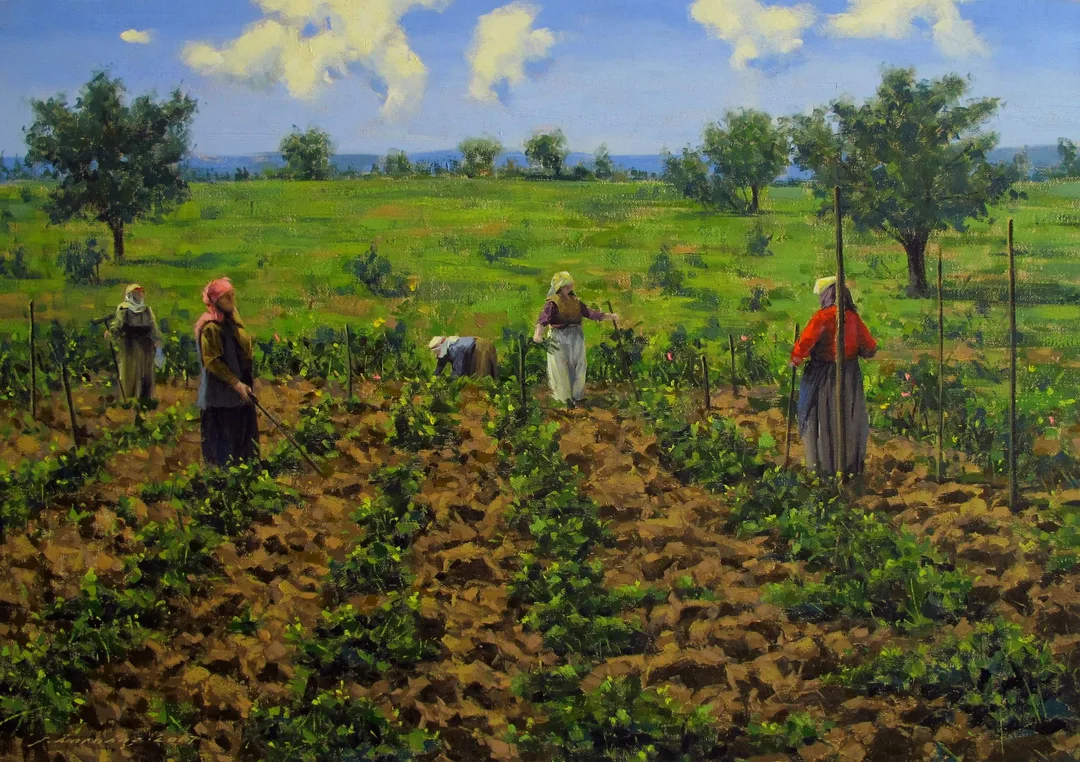 yakınlaştır "Bilecik'li Kadınlar" eseri FATİH KARAKAŞ tarafından 2017 yılında 50x70 cm ölçülerinde Tuval üzeri yağlı boya tekniği ile yapılmıştır.