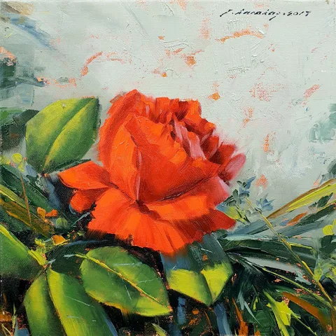 "İsimsiz" eseri FATİH KARAKAŞ tarafından 2017 yılında 25x25 cm ölçülerinde Tuval üzeri yağlı boya tekniği ile yapılmıştır.