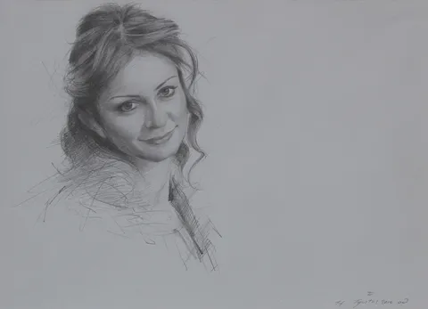 FATİH KARAKAŞ — “Profil Portre” "Profil Portre" eseri FATİH KARAKAŞ tarafından 23x32 cm ölçülerinde Kağıt üzeri sulu boya tekniği ile yapılmıştır.