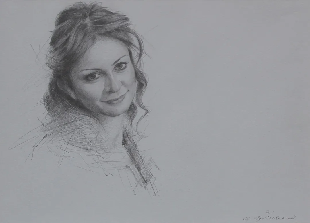 "Profil Portre" eseri FATİH KARAKAŞ tarafından 23x32 cm ölçülerinde Kağıt üzeri sulu boya tekniği ile yapılmıştır.
