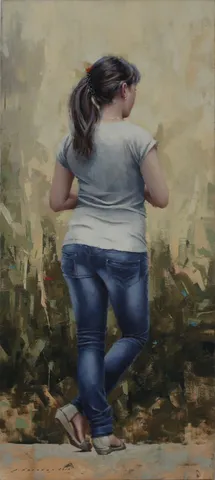 "Sırt" eseri FATİH KARAKAŞ tarafından 2010 yılında 81x36 cm ölçülerinde Tuval üzeri yağlı boya tekniği ile yapılmıştır.