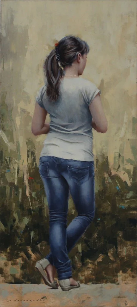 yakınlaştır "Sırt" eseri FATİH KARAKAŞ tarafından 2010 yılında 81x36 cm ölçülerinde Tuval üzeri yağlı boya tekniği ile yapılmıştır.