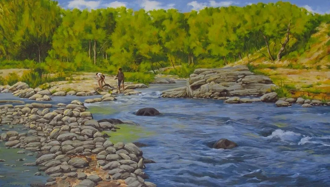 "İsimsiz" eseri FATİH KARAKAŞ tarafından 2013 yılında 40x70 cm ölçülerinde Tuval üzeri yağlı boya tekniği ile yapılmıştır.