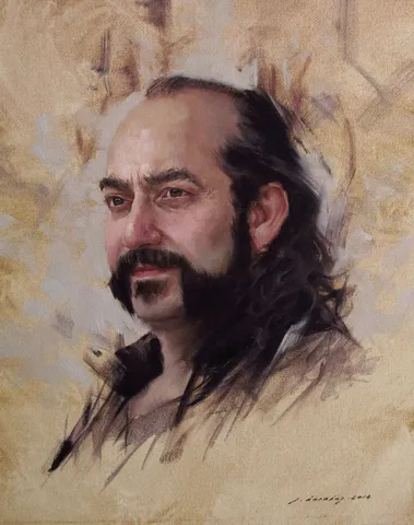 "Portre" eseri FATİH KARAKAŞ tarafından 2014 yılında 50x40 cm ölçülerinde Tuval üzeri yağlı boya tekniği ile yapılmıştır.