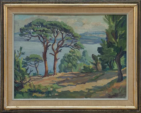 "İsimsiz" eseri FERİDUN SARAÇOĞLU tarafından 1975 yılında 45x60 cm ölçülerinde Tuval üzeri yağlı boya tekniği ile yapılmıştır.