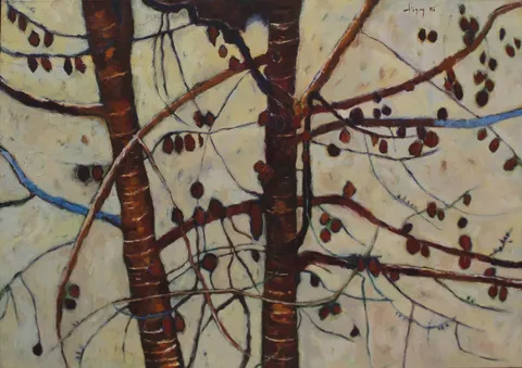 FİGEN SAVAŞ — “İsimsiz”, 2005 "İsimsiz" eseri FİGEN SAVAŞ tarafından 2005 yılında 70x100 cm ölçülerinde Tuval üzeri yağlı boya tekniği ile yapılmıştır.
