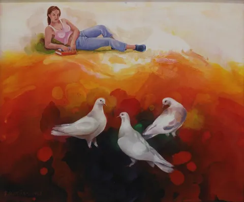 FİKRİ CANTÜRK — “İsimsiz”, 2003 "İsimsiz" eseri FİKRİ CANTÜRK tarafından 2003 yılında 50x60 cm ölçülerinde Tuval üzeri yağlı boya tekniği ile yapılmıştır.