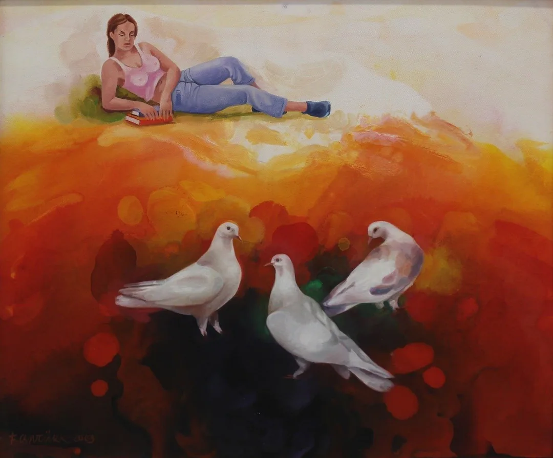 yakınlaştır "İsimsiz" eseri FİKRİ CANTÜRK tarafından 2003 yılında 50x60 cm ölçülerinde Tuval üzeri yağlı boya tekniği ile yapılmıştır.