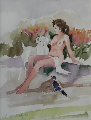 "Antik Mitolojiye Göndermeler" eseri FİKRİ CANTÜRK tarafından 30x23 cm ölçülerinde Kağıt üzeri sulu boya tekniği ile yapılmıştır.