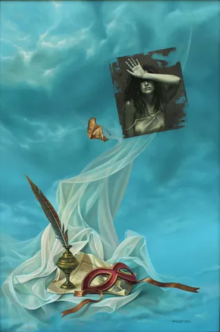 FİRDEVSİ FEYZULLAH — “İsimsiz”, 2004 "İsimsiz" eseri FİRDEVSİ FEYZULLAH tarafından 2004 yılında 90x60 cm ölçülerinde Tuval üzeri yağlı boya tekniği ile yapılmıştır.