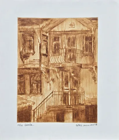 "İsimsiz" eseri GÖKÇE AYSUN KAYA tarafından 2004 yılında 40x35 cm ölçülerinde Ağaç Baskı tekniği ile yapılmıştır.