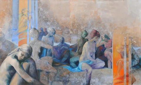 GÜLAY YÜKSEL — “İsimsiz” "İsimsiz" eseri GÜLAY YÜKSEL tarafından 120x200 cm ölçülerinde Tuval üzeri yağlı boya tekniği ile yapılmıştır.