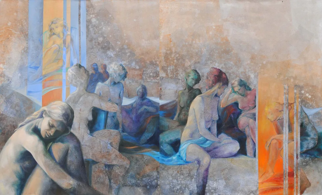 "İsimsiz" eseri GÜLAY YÜKSEL tarafından 120x200 cm ölçülerinde Tuval üzeri yağlı boya tekniği ile yapılmıştır.