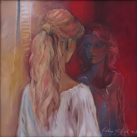 "İsimsiz" eseri GÜLAY YÜKSEL tarafından 2006 yılında 39x39 cm ölçülerinde Tuval üzeri yağlı boya tekniği ile yapılmıştır.