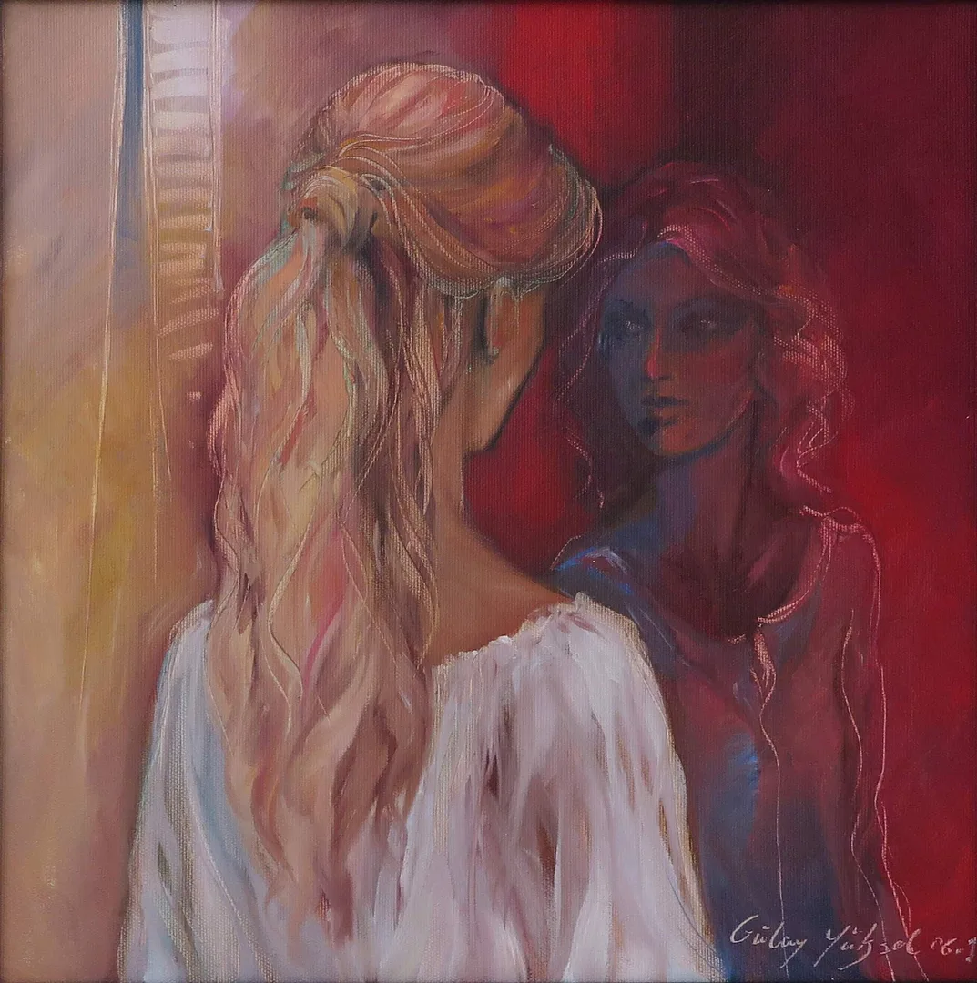 yakınlaştır "İsimsiz" eseri GÜLAY YÜKSEL tarafından 2006 yılında 39x39 cm ölçülerinde Tuval üzeri yağlı boya tekniği ile yapılmıştır.