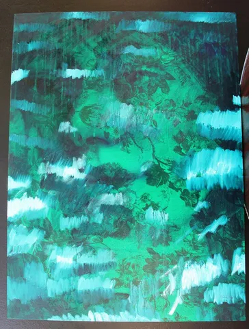 "İsimsiz" eseri GÜLVELİ KAYA tarafından 2012 yılında 80x60 cm ölçülerinde Tuval üzeri akrilik boya tekniği ile yapılmıştır.