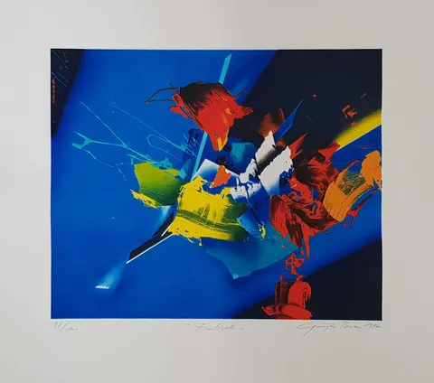 GÜNGÖR TANER — “Festival”, 1997 "Festival" eseri GÜNGÖR TANER tarafından 1997 yılında 48x58 cm ölçülerinde Litografi tekniği ile yapılmıştır.