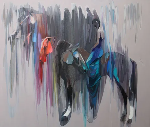 HAKAN ERASLAN — “İsimsiz”, 2018 "İsimsiz" eseri HAKAN ERASLAN tarafından 2018 yılında 100x120 cm ölçülerinde Tuval üzeri akrilik boya tekniği ile yapılmıştır.