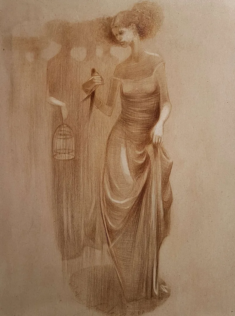 "İsimsiz" eseri HAKAN ERASLAN tarafından 2018 yılında 46x33 cm ölçülerinde yapılmıştır.