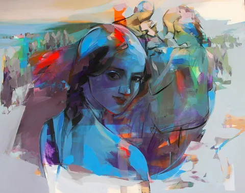 "İsimsiz" eseri HAKAN ERASLAN tarafından 2013 yılında 86x105 cm ölçülerinde Tuval üzeri yağlı boya tekniği ile yapılmıştır.