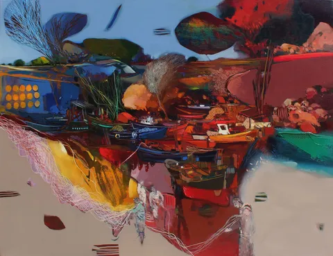 "İsimsiz" eseri HAKAN ESMER tarafından 2011 yılında 89x116 cm ölçülerinde Tuval üzeri yağlı boya tekniği ile yapılmıştır.