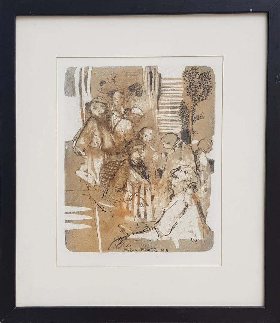yakınlaştır "İsimsiz" eseri HAKAN ESMER tarafından 2014 yılında 30x24 cm ölçülerinde Kağıt üzeri kara kalem tekniği ile yapılmıştır.