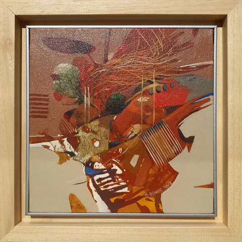 HAKAN ESMER — “İsimsiz”, 2012 "İsimsiz" eseri HAKAN ESMER tarafından 2012 yılında 20x20 cm ölçülerinde Tuval üzeri yağlı boya tekniği ile yapılmıştır.