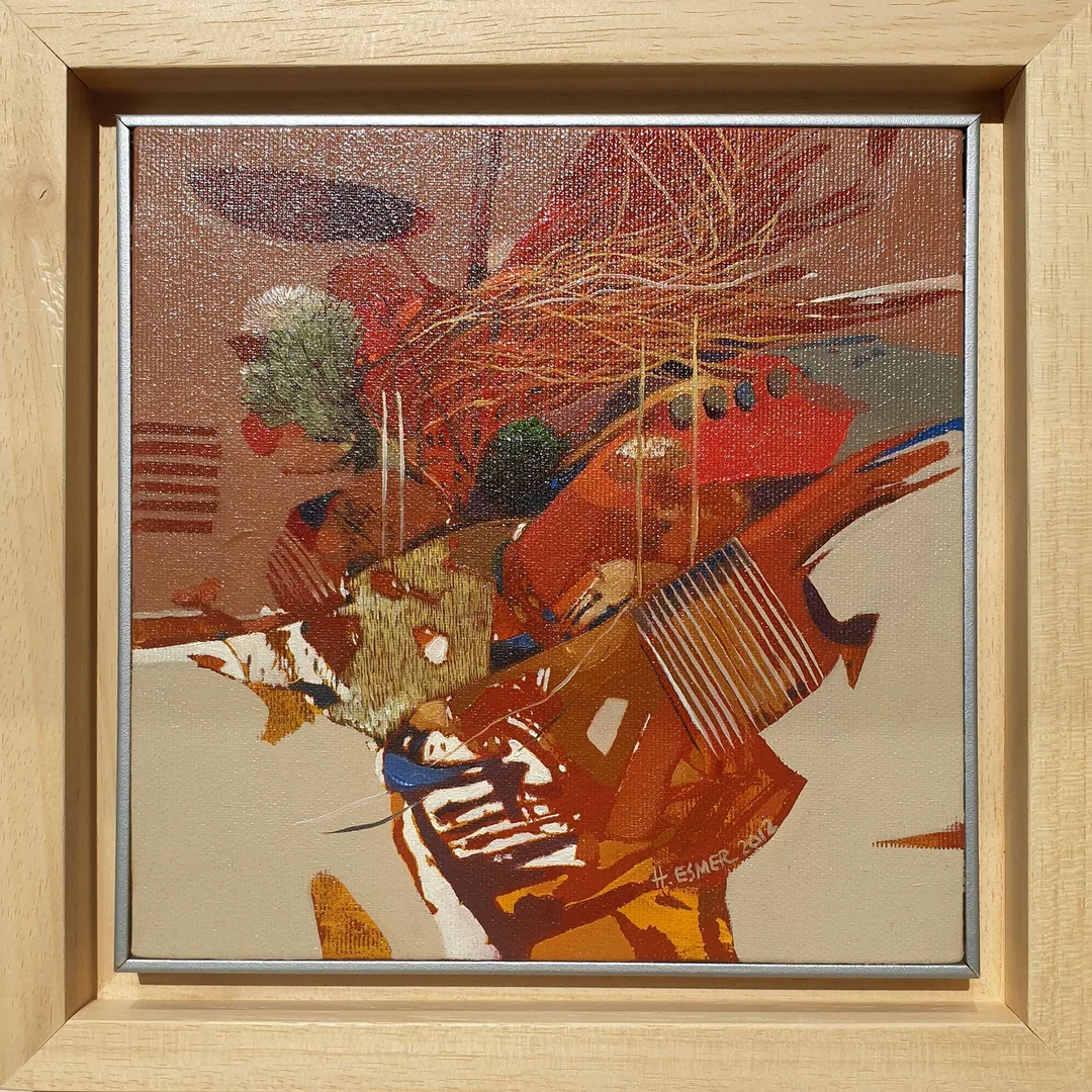 "İsimsiz" eseri HAKAN ESMER tarafından 2012 yılında 20x20 cm ölçülerinde Tuval üzeri yağlı boya tekniği ile yapılmıştır.