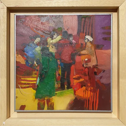 "İsimsiz" eseri HAKAN ESMER tarafından 2014 yılında 20x20 cm ölçülerinde Tuval üzeri yağlı boya tekniği ile yapılmıştır.
