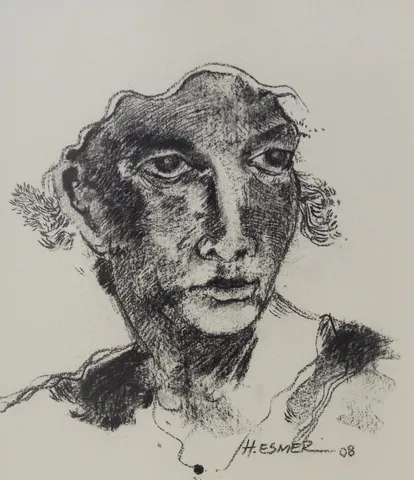 HAKAN ESMER — “İsimsiz”, 2008 "İsimsiz" eseri HAKAN ESMER tarafından 2008 yılında 29x25 cm ölçülerinde Kağıt üzeri kara kalem tekniği ile yapılmıştır.