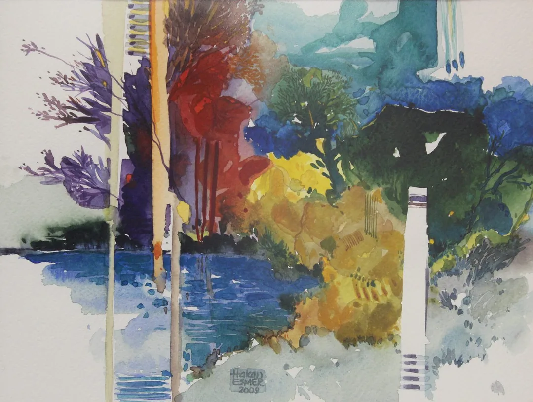 yakınlaştır "İsimsiz" eseri HAKAN ESMER tarafından 2009 yılında 22x30 cm ölçülerinde Kağıt üzeri sulu boya tekniği ile yapılmıştır.