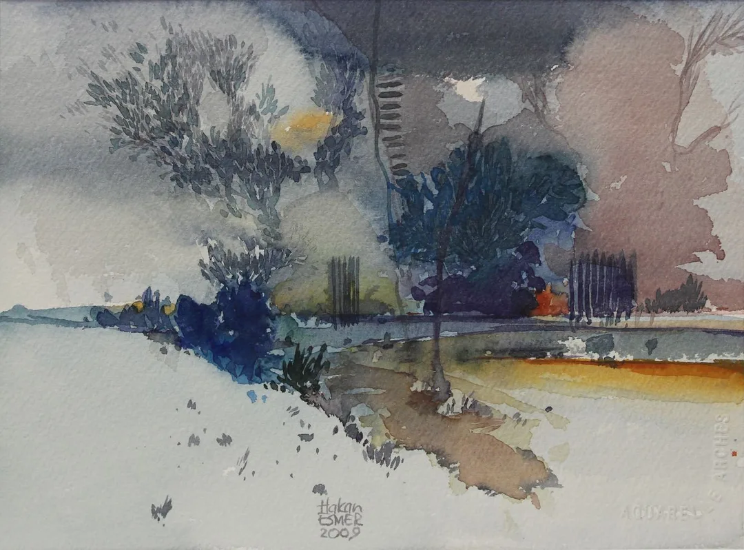 yakınlaştır "İsimsiz" eseri HAKAN ESMER tarafından 2007 yılında 18x24 cm ölçülerinde Kağıt üzeri sulu boya tekniği ile yapılmıştır.